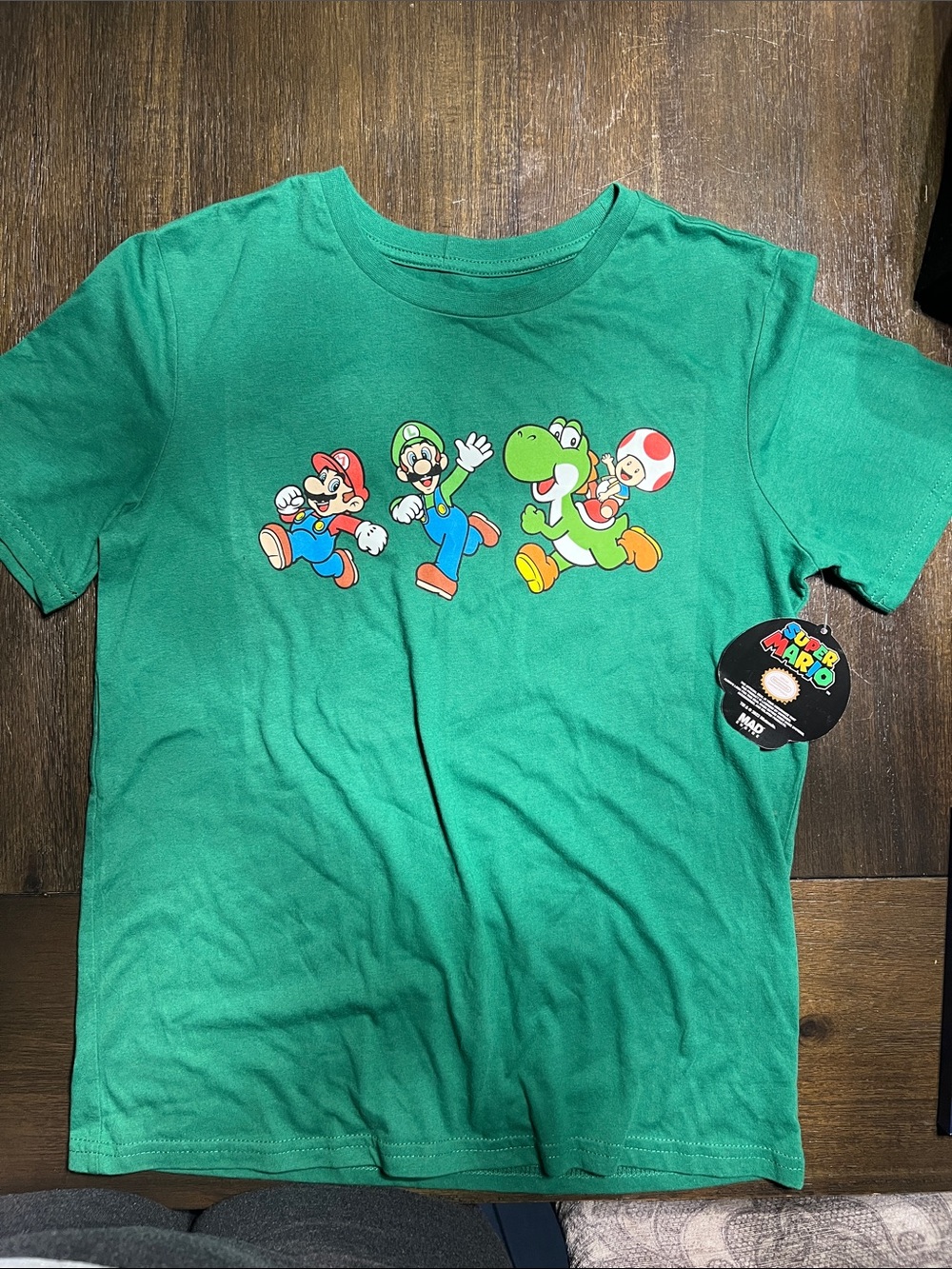 Nintendo Green Super Mario Characters Kids T-Shirt